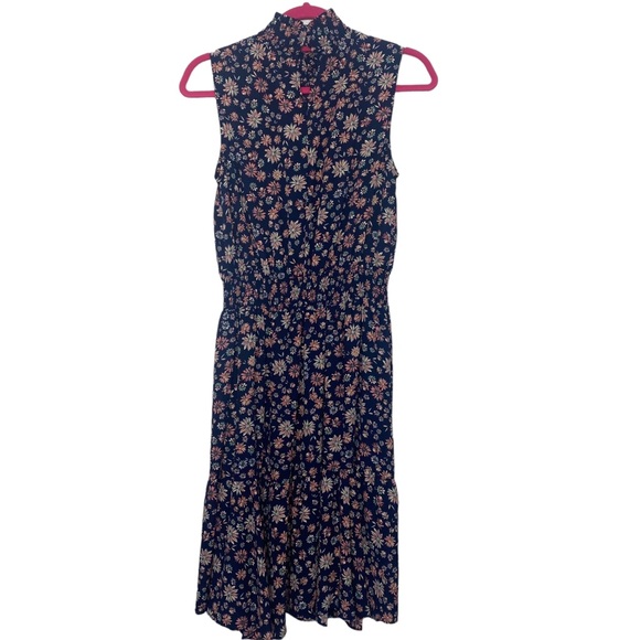 Nanette Lepore Navy Floral Midi Dress - Picture 8 of 14